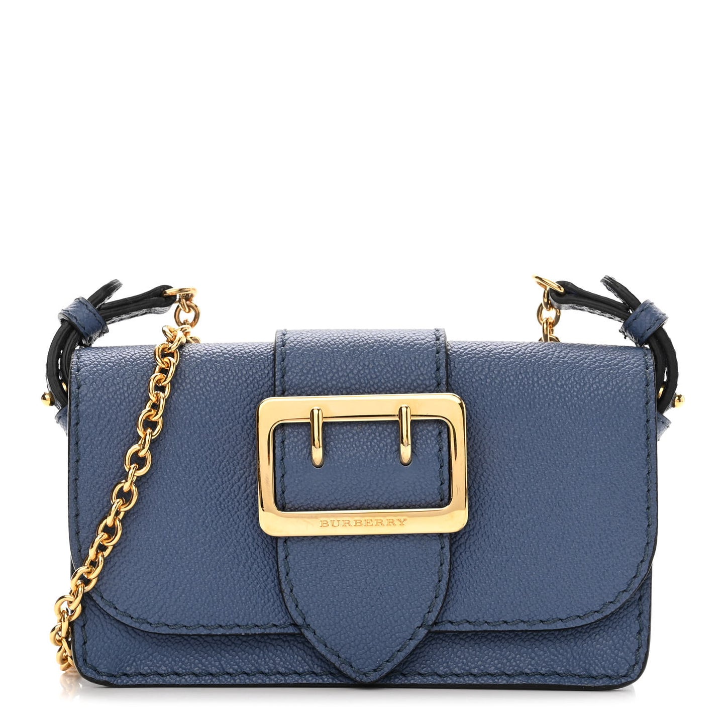 Soft Grain Calfskin Mini Phone Bag Steel Blue