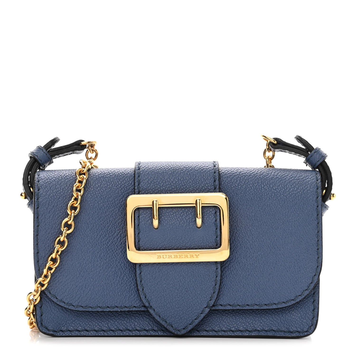 Burberry Soft Grain Calfskin Mini Phone Bag Steel Blue 1 of 9