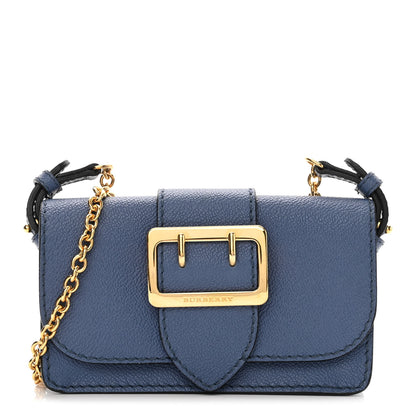 Burberry Soft Grain Calfskin Mini Phone Bag Steel Blue 1 of 9