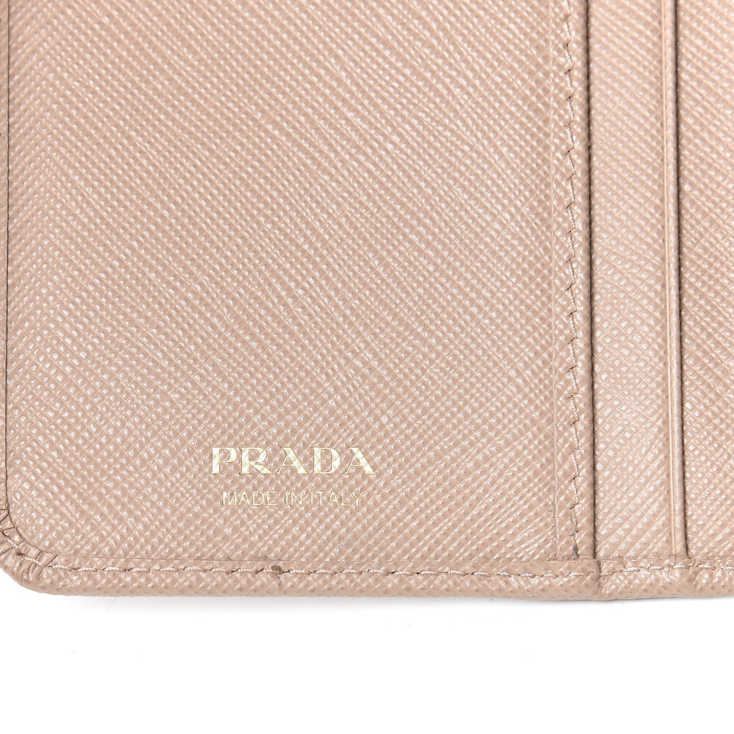 Prada Saffiano Metal Compact Wallet Cipria 7 of 9