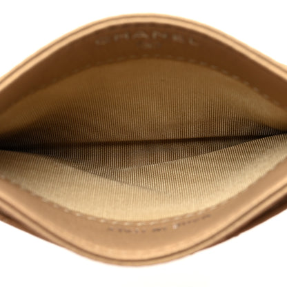 Chanel Metallic Lambskin Crystal Camellia Embossed Card Holder Gold 5 of 8