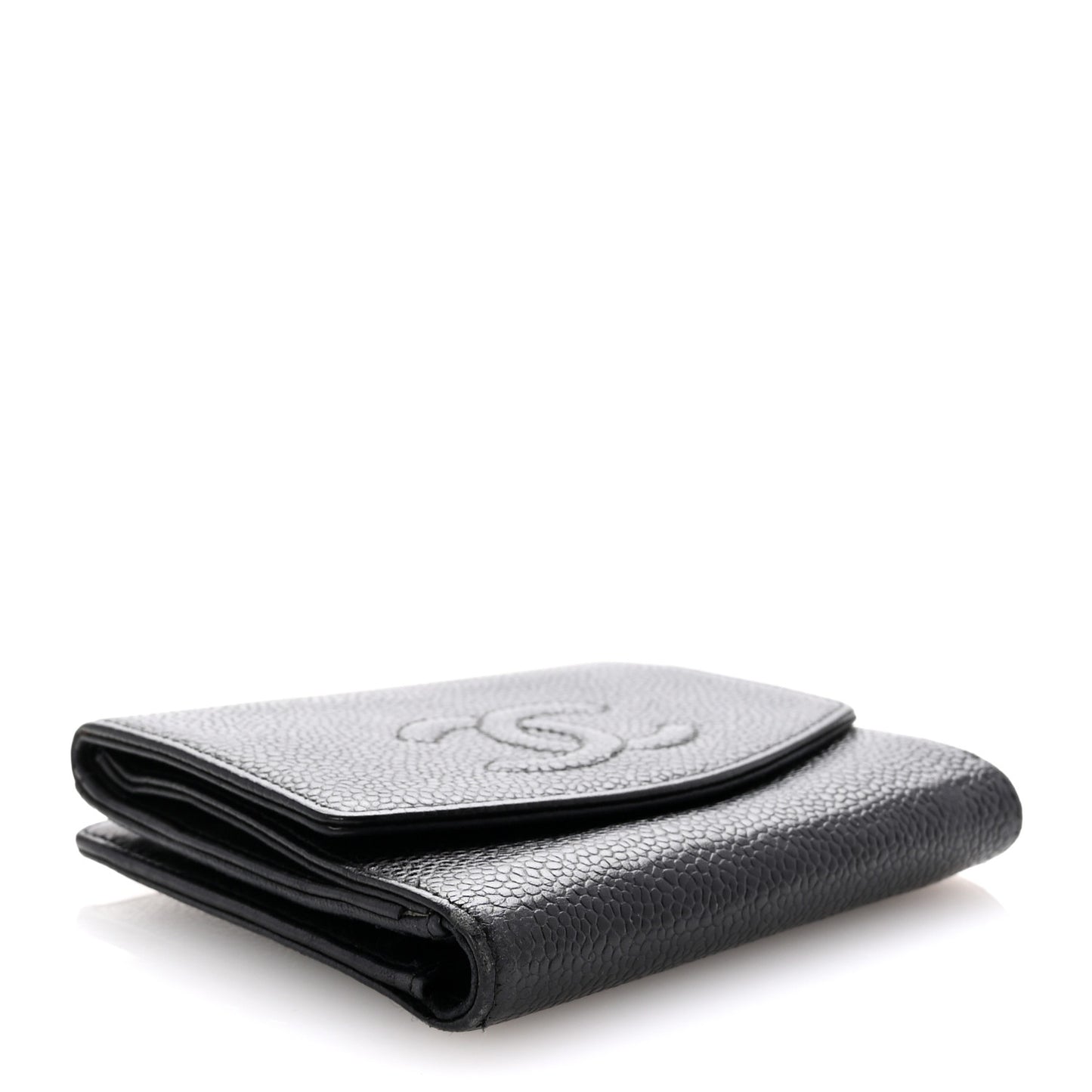 Caviar Timeless CC Compact French Wallet Black