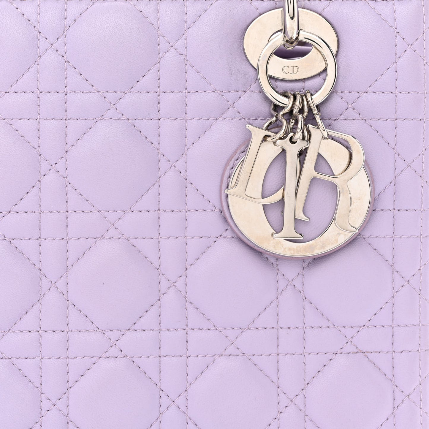Lambskin Cannage Medium Lady Dior Purple