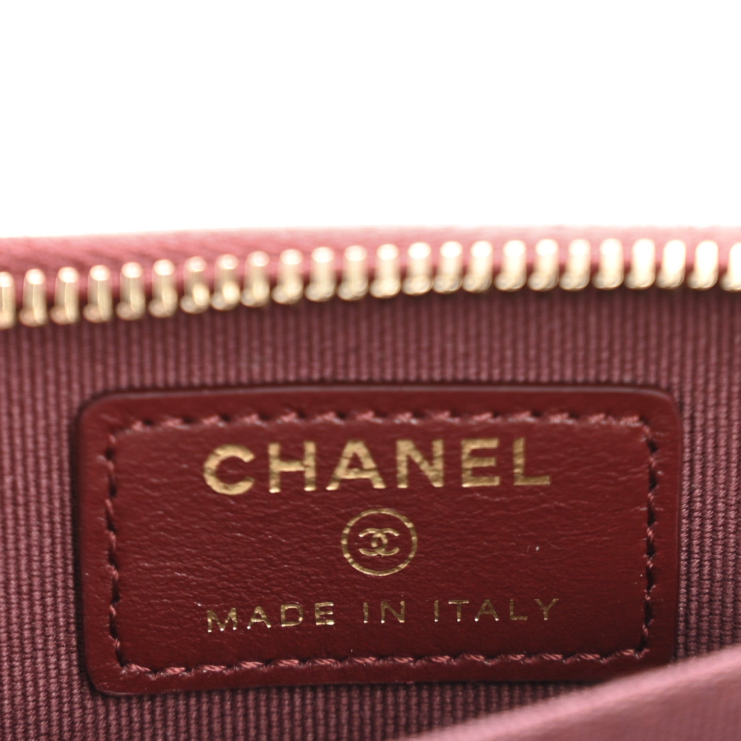 Chanel Lambskin Quilted Zip Around Coin Purse Wallet Burgundy 6 of 8