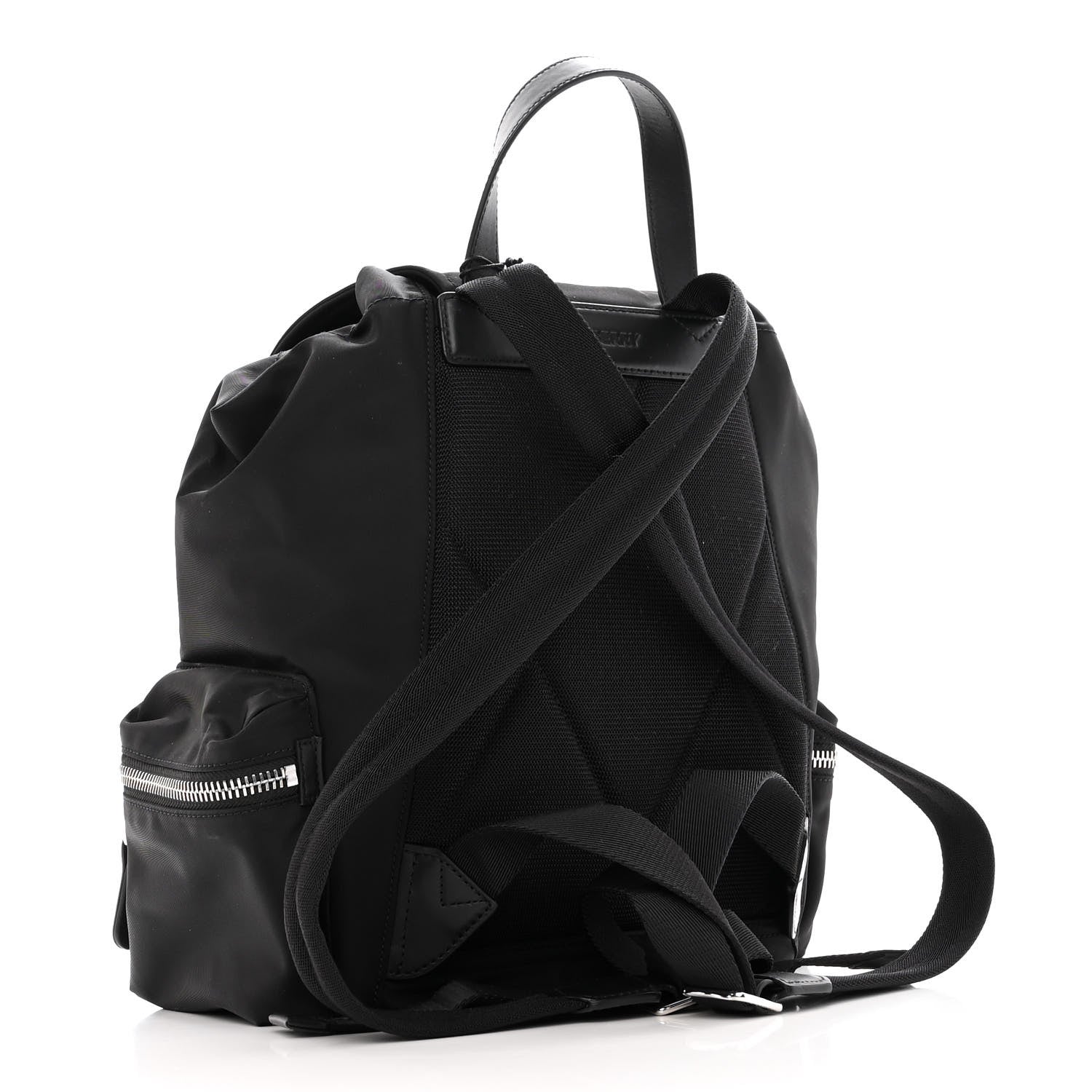 Burberry Nylon Logo Print Medium Rucksack Backpack Black 3 of 10