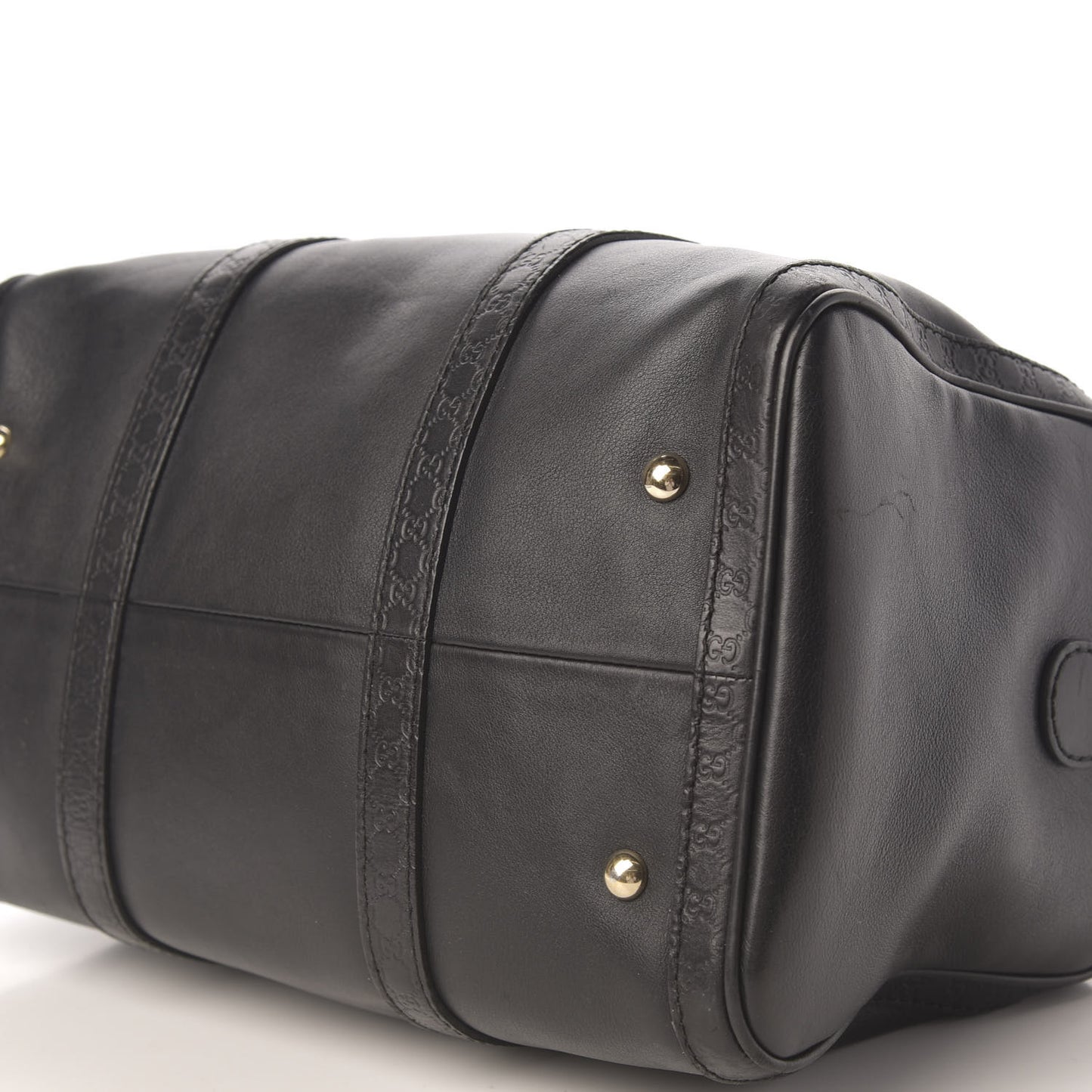 Calfskin Microguccissima Trim Medium Boston Black