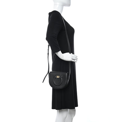 Salvatore Ferragamo Calfskin Gancini City Crossbody Black 2 of 9