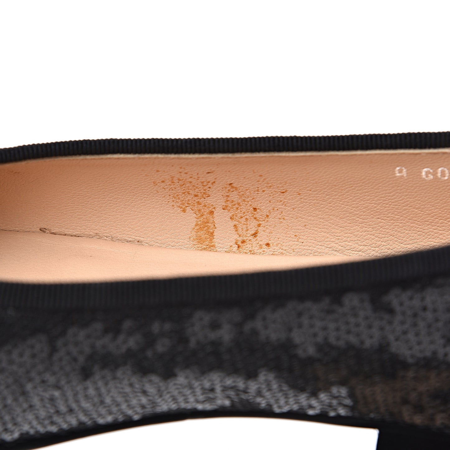 Sequin Suede Cap Toe Ballerina Flats 38 Black