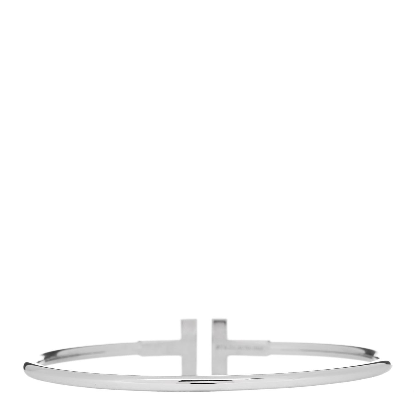 18K White Gold Diamond T Wire Bracelet