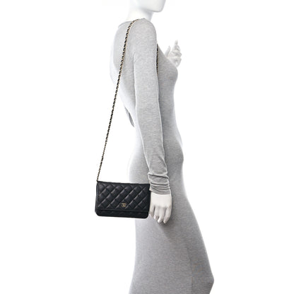 Chanel Caviar Quilted Wallet on Chain WOC Black 2 of 11