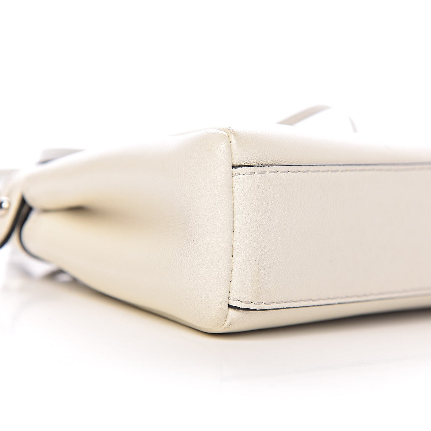 Shiny Nappa Micro Peekaboo Iconic Satchel White