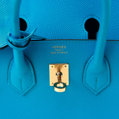 Hermes Epsom Birkin Sellier 25 Bleu Frida 8 of 11