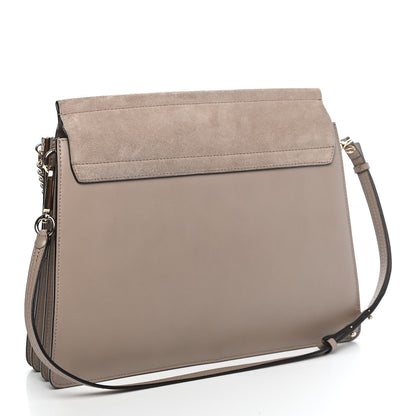 Chloe Calfskin Suede Medium Faye Shoulder Bag Motty Grey 3 of 11