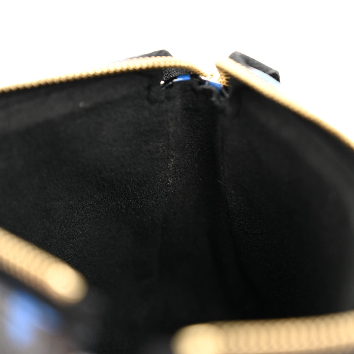 Louis Vuitton Colored Monogram Mini Pochette Accessories Blue Black 7 of 9