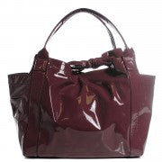 Valentino Garavani Patent Lacca Large Nuage Bow Hobo Purple 1 of 20