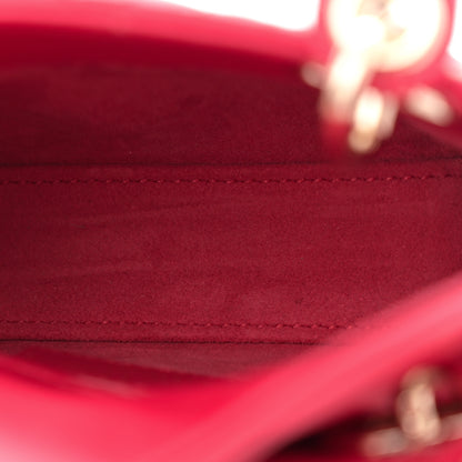 Christian Dior Lambskin Cannage Micro Lady Dior Red 5 of 12