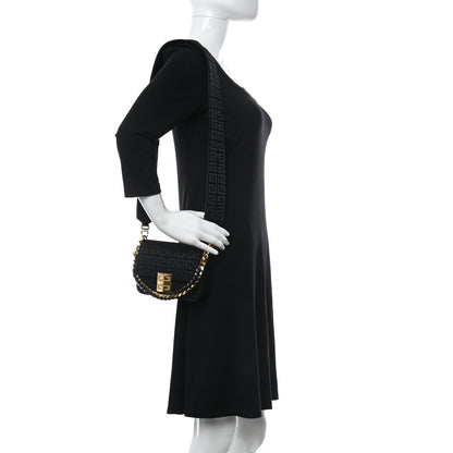 Givenchy Canvas Embroidered Small 4G Woven Chain Crossbody Black 2 of 9