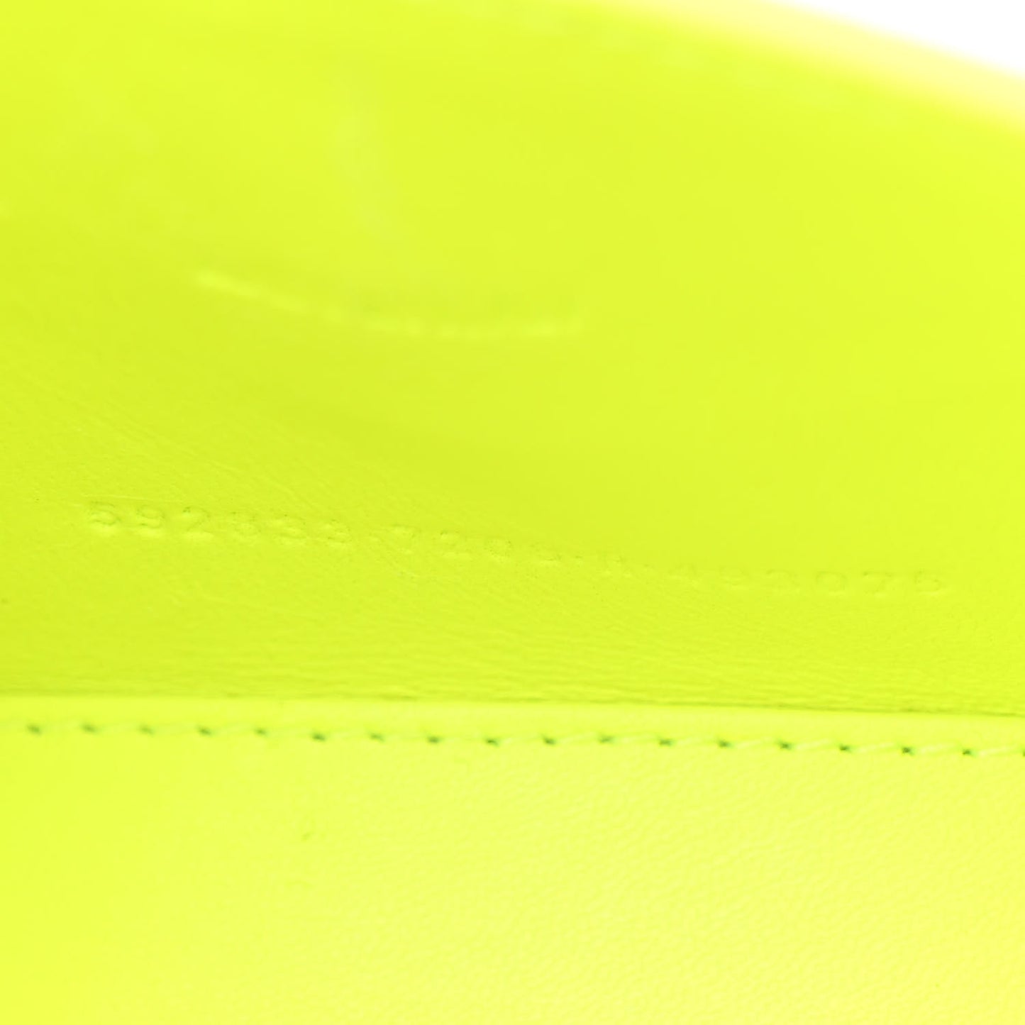 Shiny Calfskin Crocodile Embossed Hourglass Top Handle Bag XS Fluo Yellow