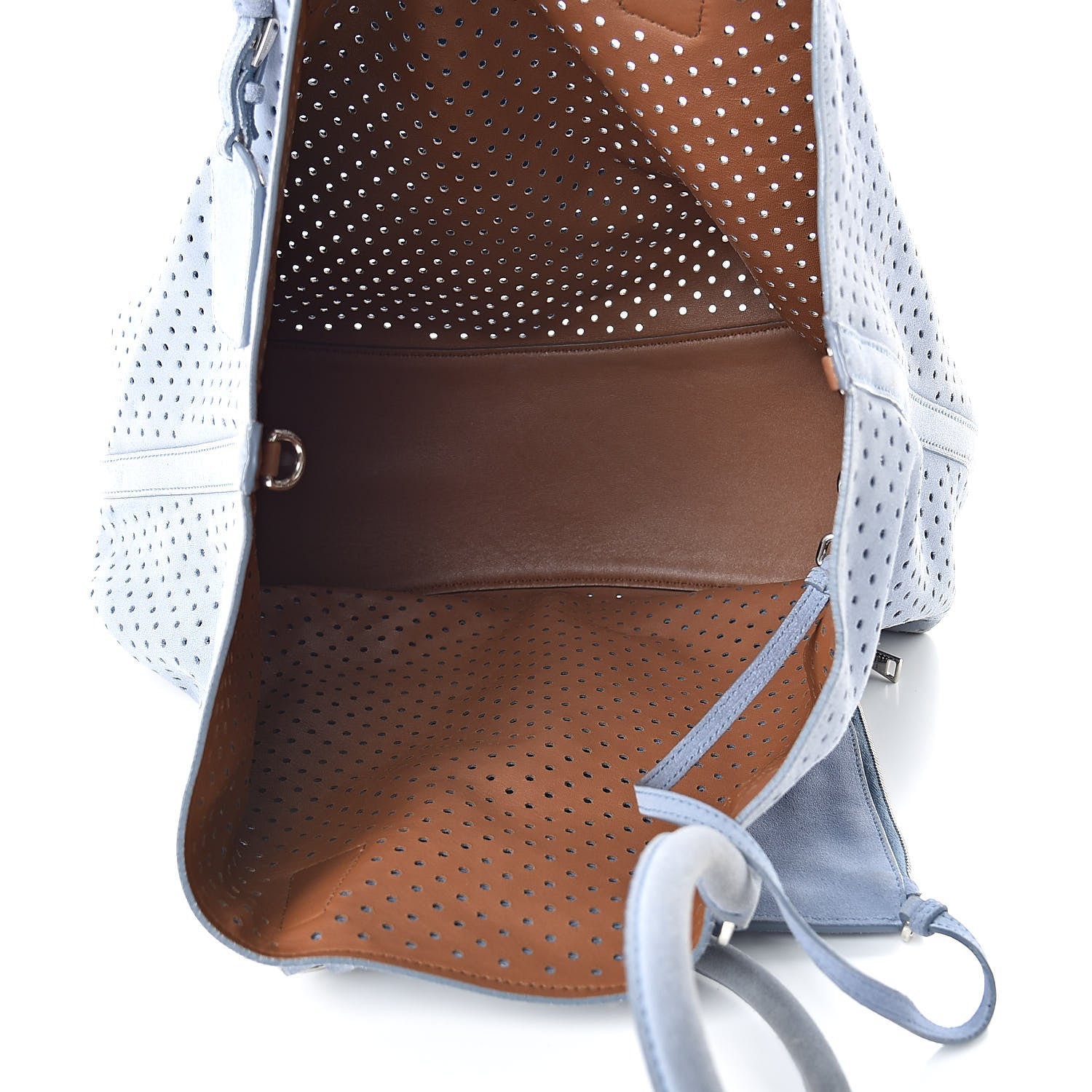 Prada Suede Perforated Tote Astrale 6 of 20