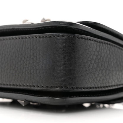 Valentino Garavani Grained Calfskin Onyx Micro B-Rockstud Rolling Flap Black 9 of 12