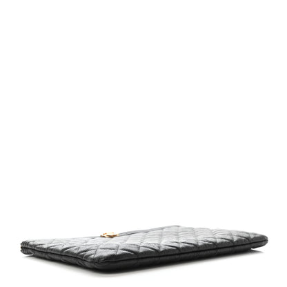 Chanel Caviar Quilted Medium Boy Cosmetic Case Black 4 of 9
