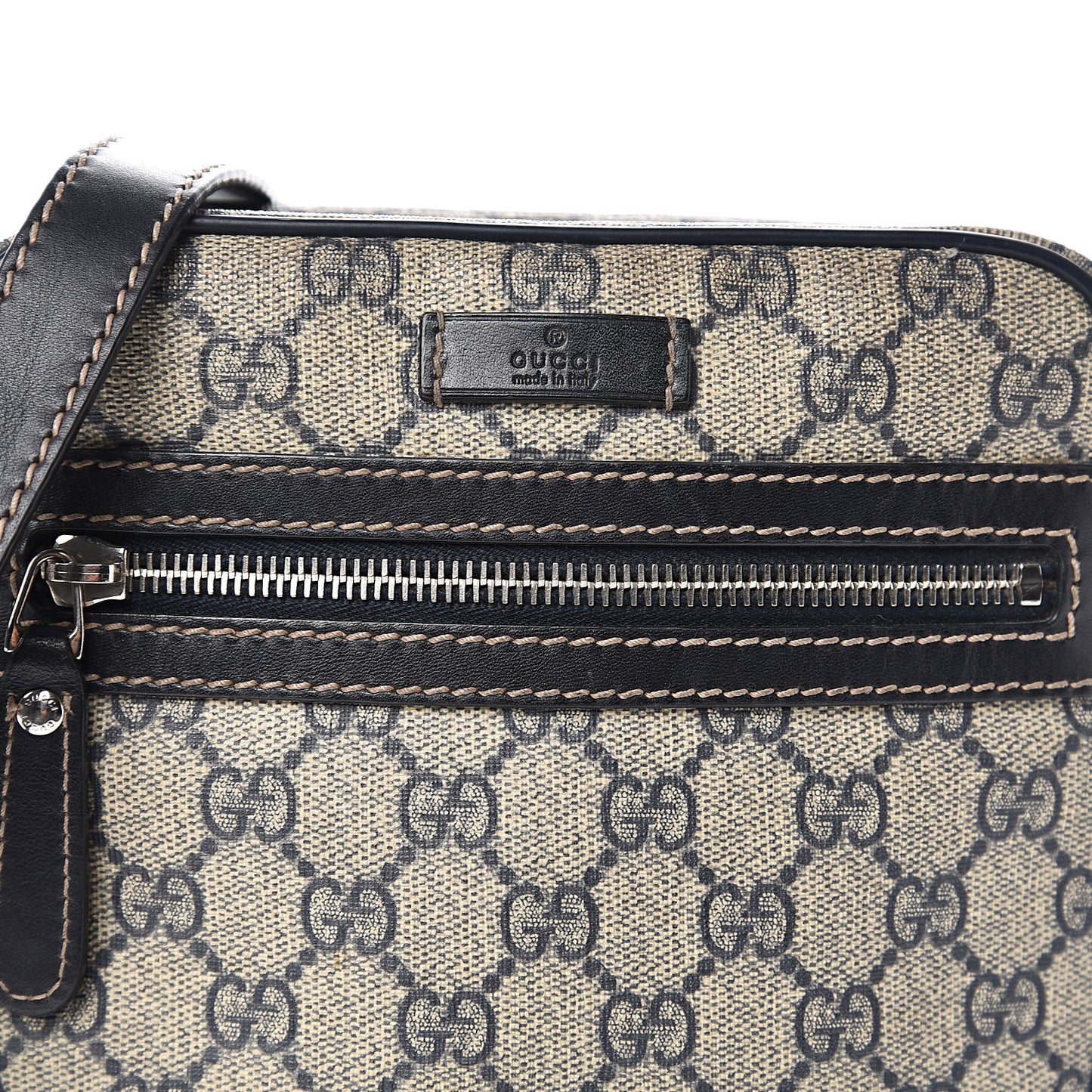 GG Plus Monogram Messenger Bag Dark Brown