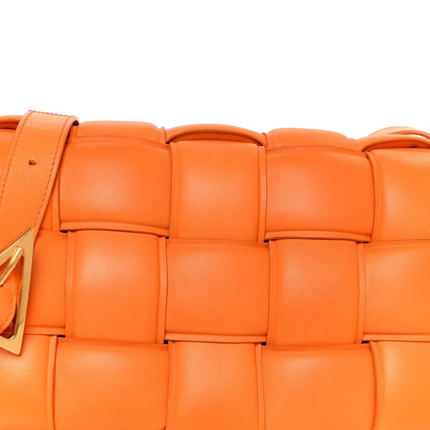 Bottega Veneta Nappa Maxi Intreccio Padded Cassette Crossbody Bag Orange 10 of 12