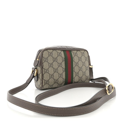 Gucci GG Supreme Monogram Web Mini Ophidia Shoulder Bag Brown 3 of 11
