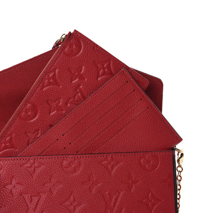 Louis Vuitton Empreinte Pochette Felicie Chain Wallet Scarlet 8 of 12