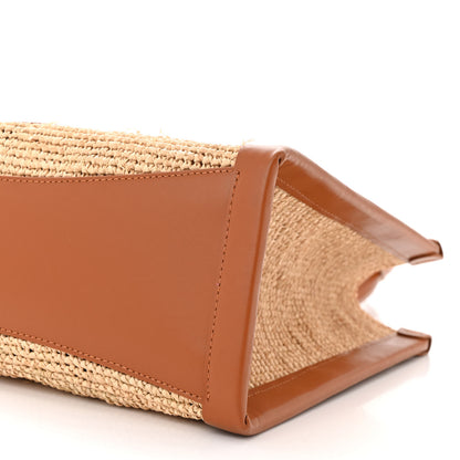 Christian Louboutin Raffia Calfskin Small By My Side Tote Natural Cuoio 11 of 12