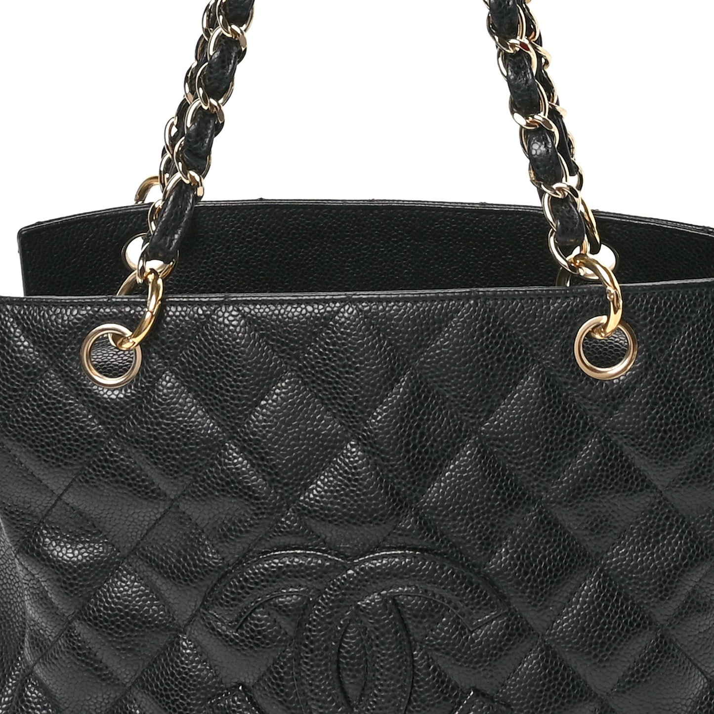 Caviar Quilted Petit Timeless Tote PTT Black