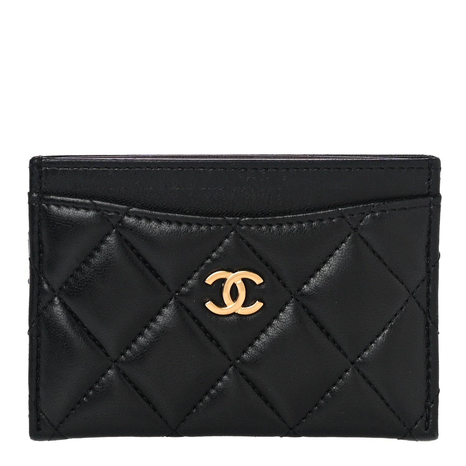 Chanel Lambskin Quilted Card Holder Black 1 of 11