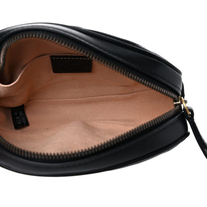 Gucci Calfskin Matelasse GG Marmont Belt Bag 85 34 Black 5 of 11