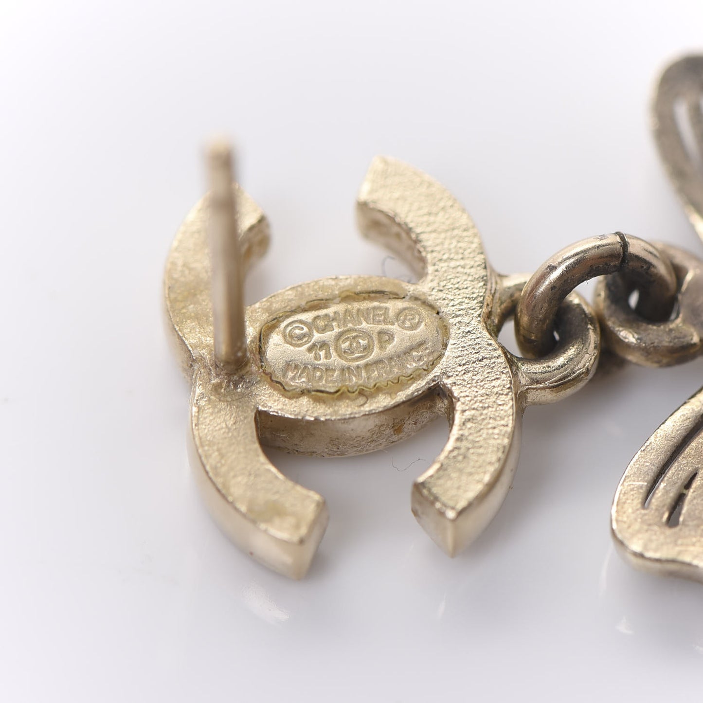 Crystal CC Butterfly Earrings Gold