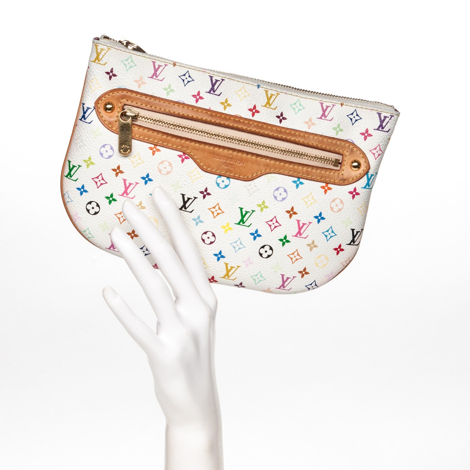 Louis Vuitton Monogram Multicolor Pochette Plate GM White 2 of 6