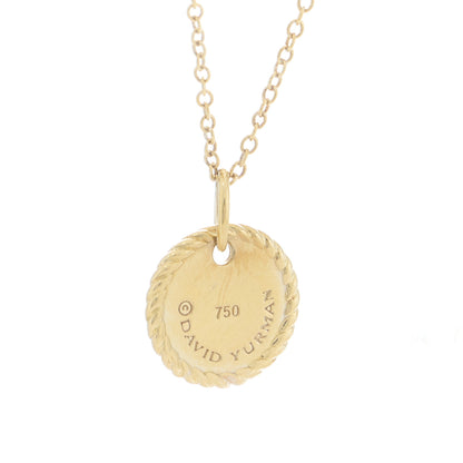 David Yurman 18K Yellow Gold Diamond Initial A Charm Necklace 3 of 4
