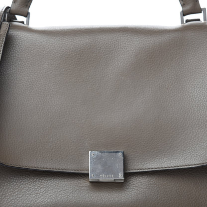Celine Drummed Calfskin Suede Small Trapeze Taupe 14 of 14