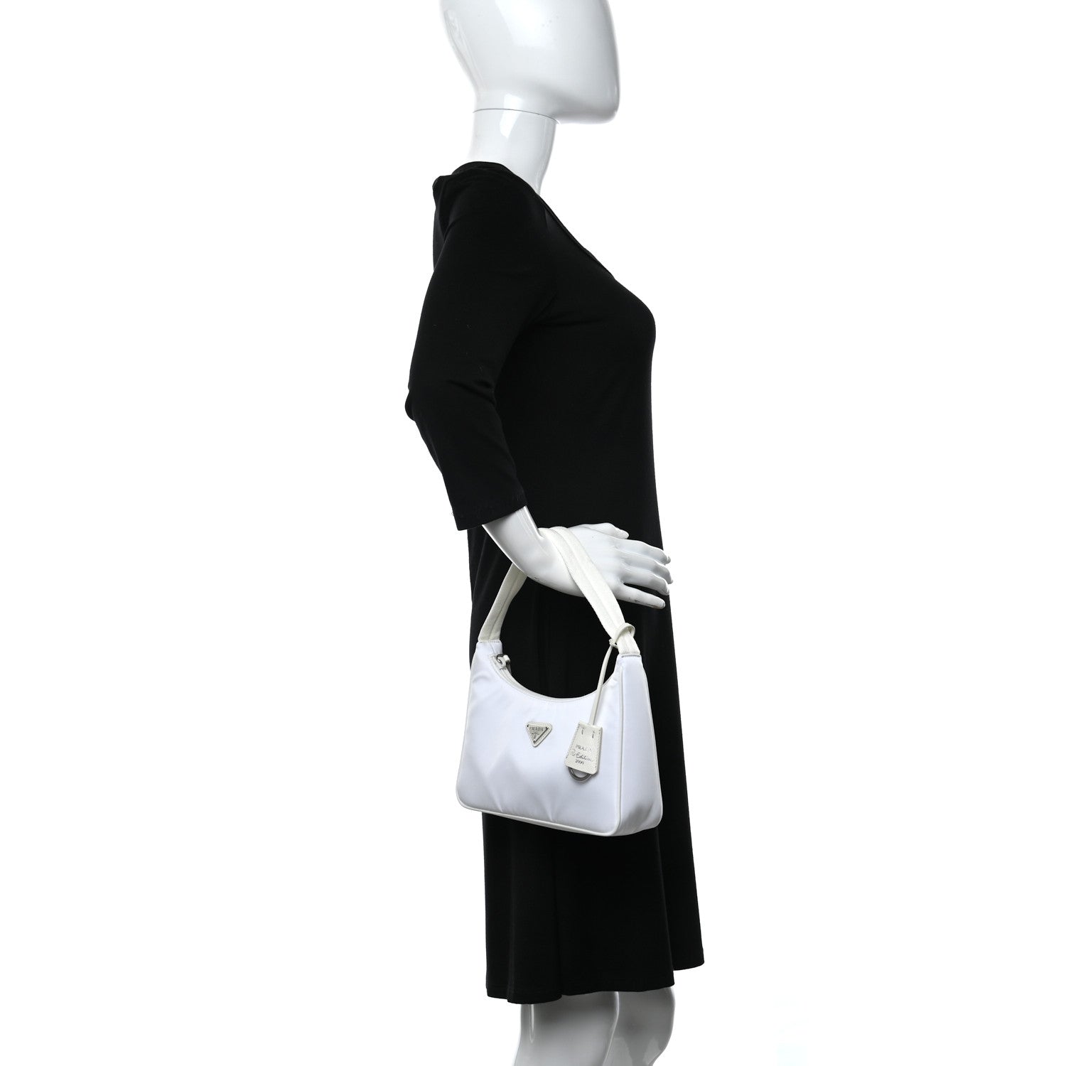 Prada Tessuto Nylon Mini Re-Edition 2000 Bag White 2 of 16