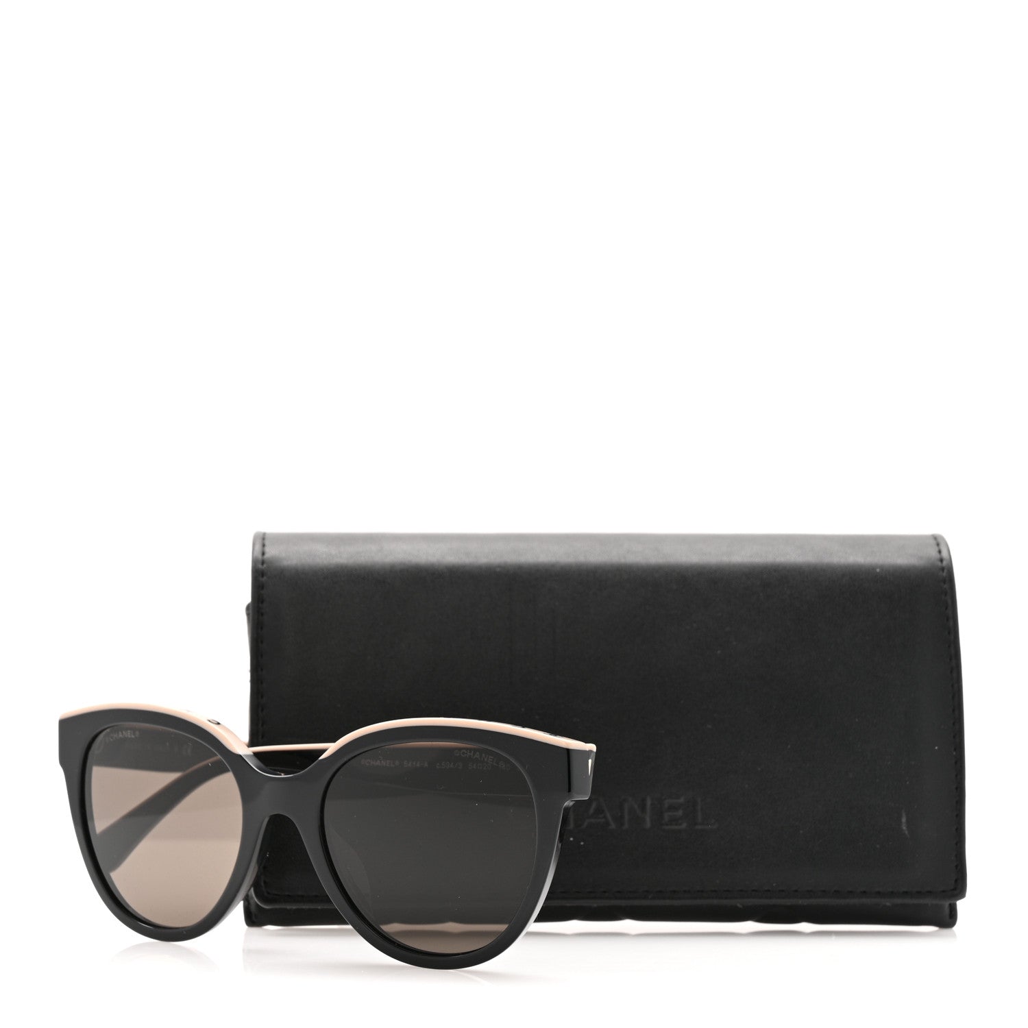 Chanel Acetate CC Butterfly Sunglasses 5414 Black Beige 8 of 8