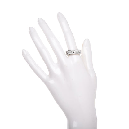 Cartier 18K White Gold Diamond Ceramic LOVE Paved Ring 57 8 2 of 7