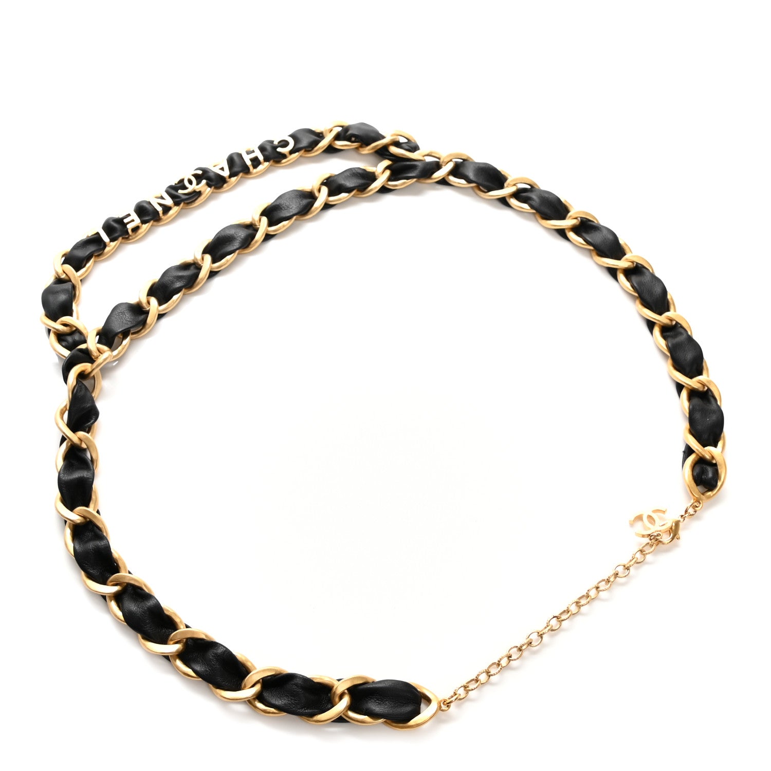 Chanel Calfskin Woven 90s Icon CC Belt Black 2 of 5