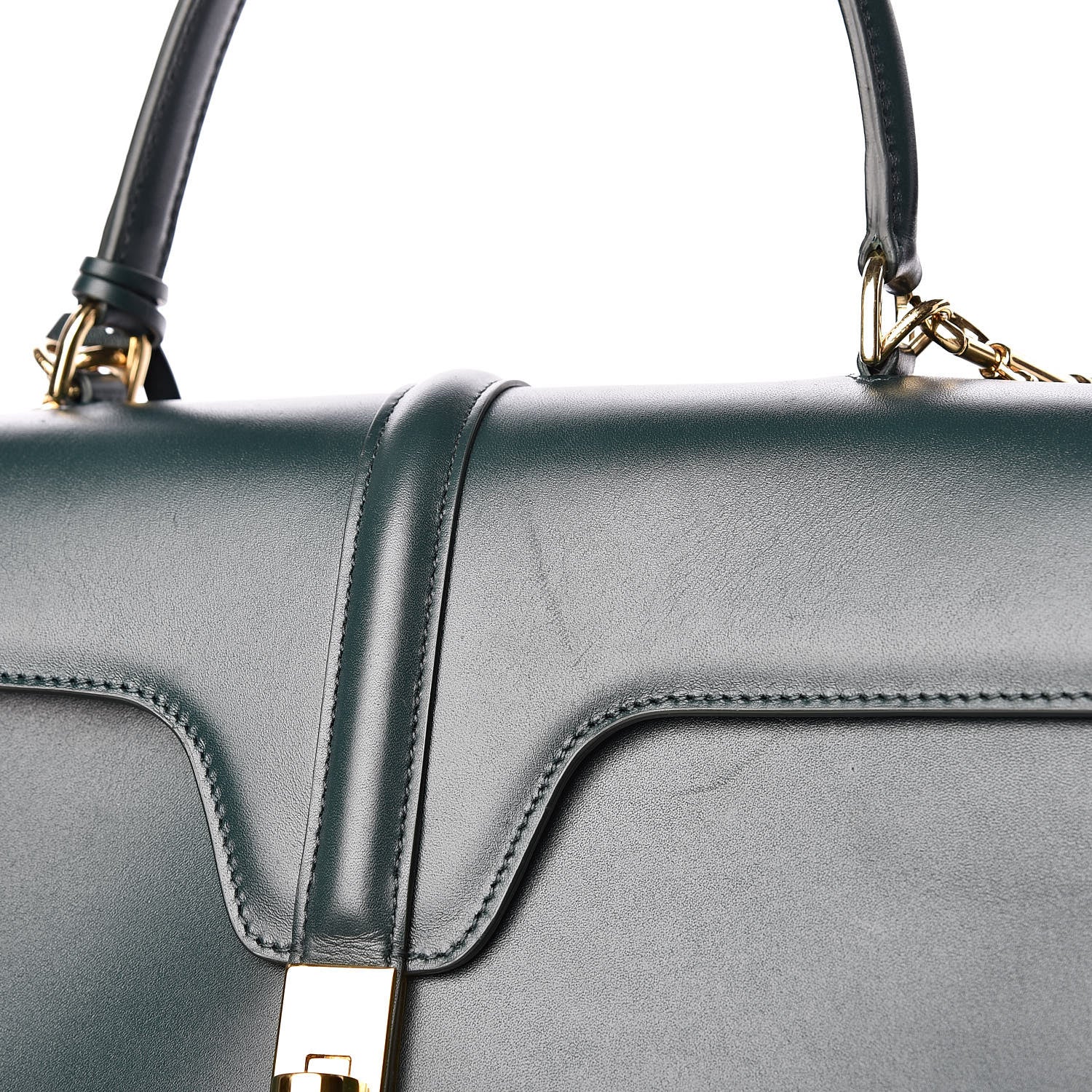 Celine Satinated Calfskin Medium 16 Top Handle Bag Amazone 12 of 14