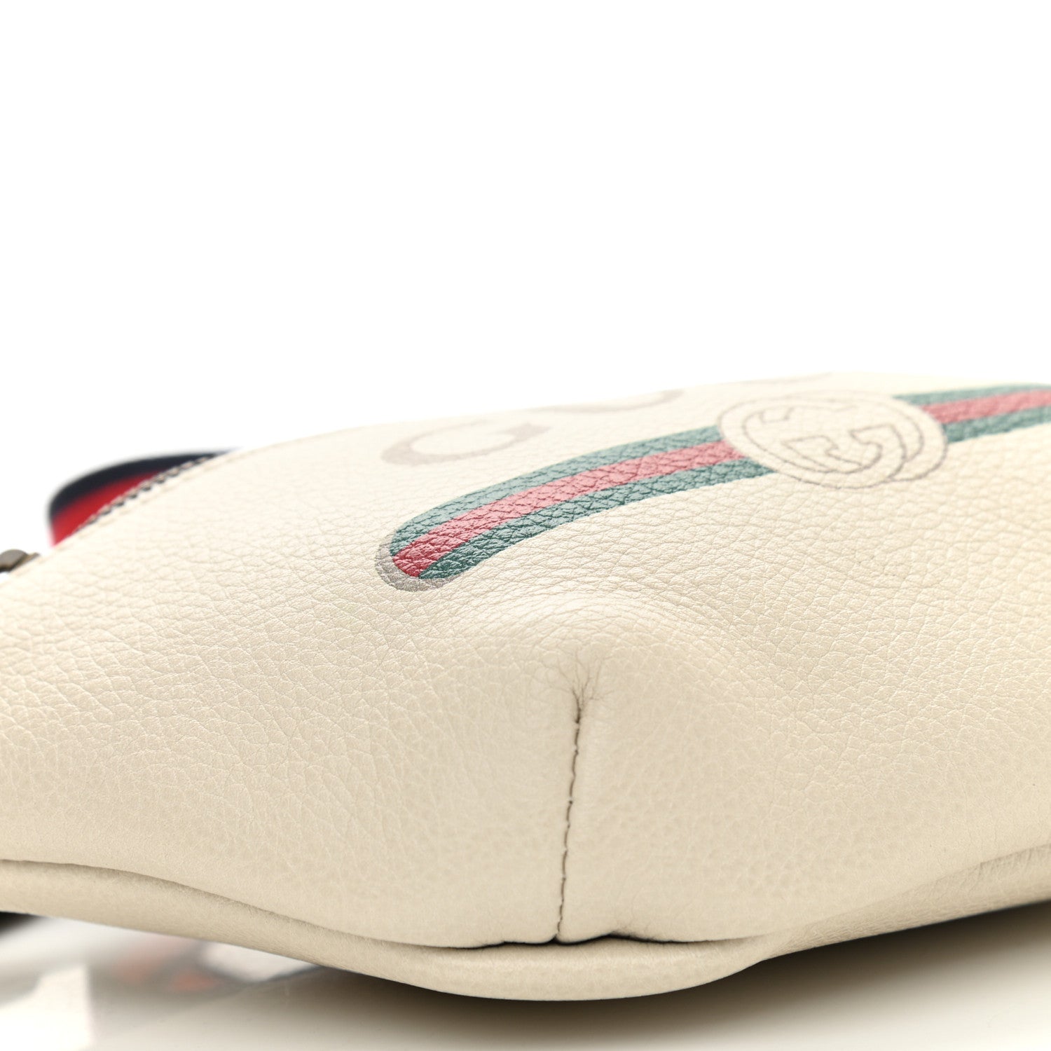 Gucci Grained Calfskin Small Logo Belt Bag White 8 of 9