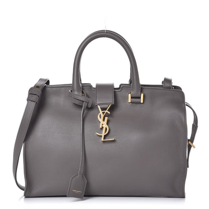 Saint Laurent Smooth Calfskin Small Cabas Monogram Fog 1 of 6