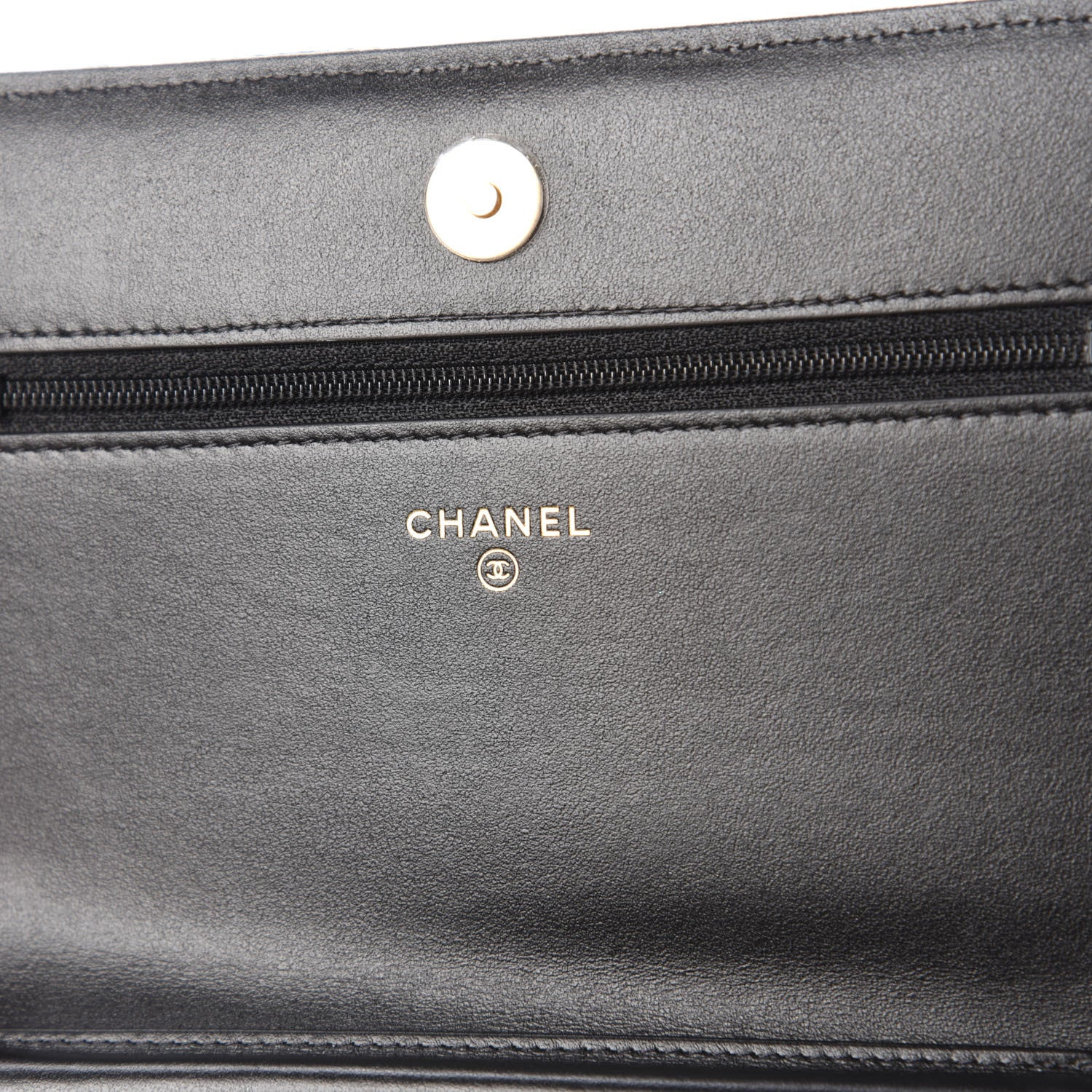 Chanel Velvet Quilted Boy Wallet On Chain WOC Black 8 of 11