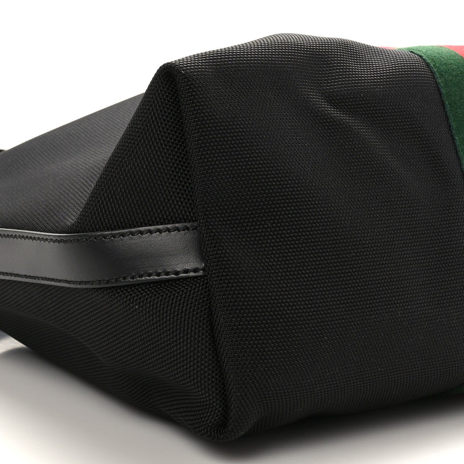 Gucci Nylon Web Top Handle Shoulder Bag Black 8 of 9