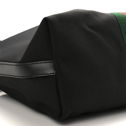 Gucci Nylon Web Top Handle Shoulder Bag Black 8 of 9