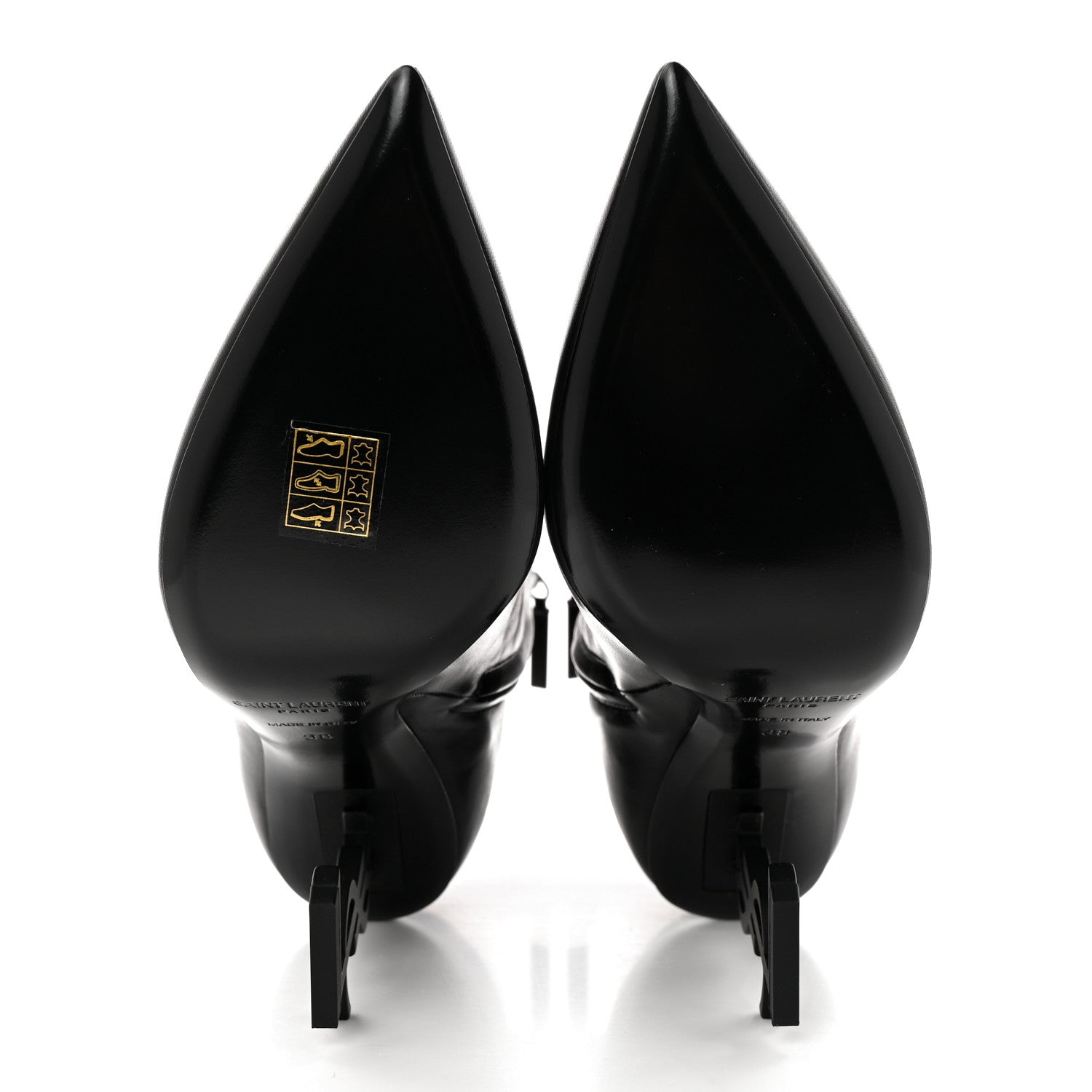 Saint Laurent Calfskin Opyum Ankle Boots 38 Black 6 of 10