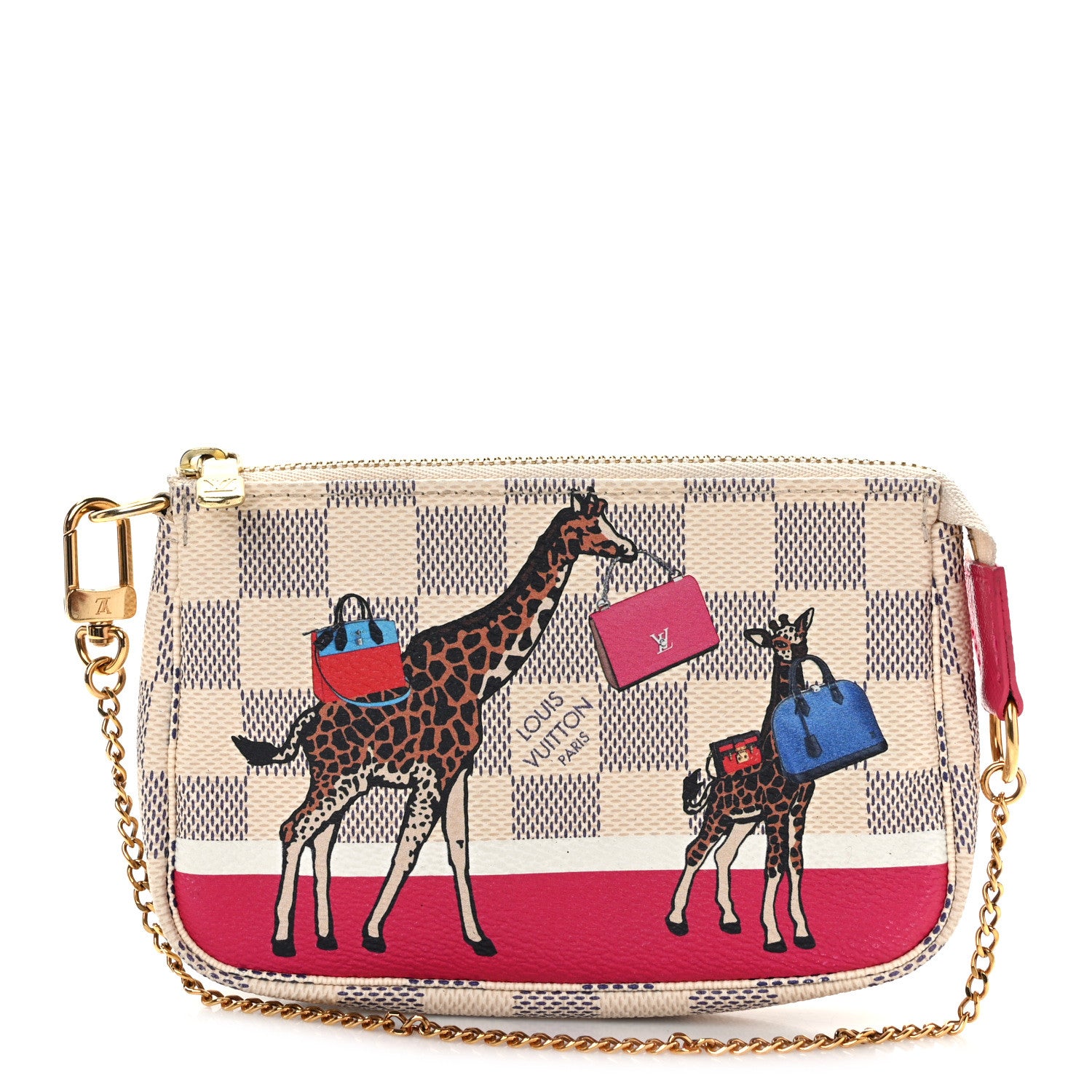 Louis Vuitton Damier Azur 2017 Christmas Animation Mini Pochette Accessories 1 of 10