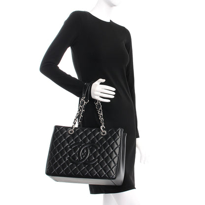 Chanel Caviar Quilted Grand Shopping Tote GST Black 2 of 7